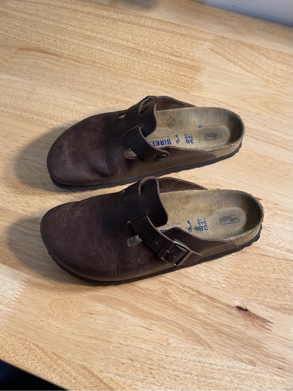 Birkenstock Boston Clog - Oiled Leather - Habana, Size 38 W7 M5